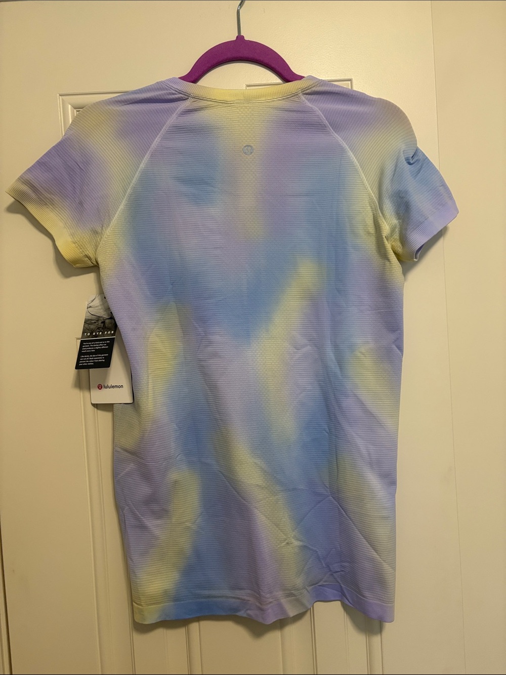 lululemon athletica Short Sleeve Tie-Dye Tee in Lavender and Pale Yellow - Picture 3 of 3
